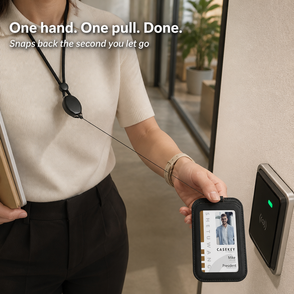 SwiftCord™ — Scan Your Badge Without Lifting It Off Your Neck