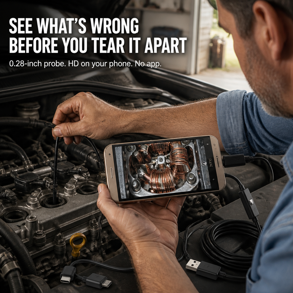 RevealSharp™ — Inspect Engines, Drains, and Tight Spaces Straight From Your Phone