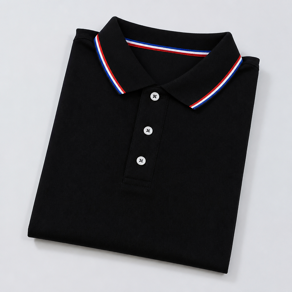ValorCore™ – Wrinkle-Free Classic Polo Shirt Set with Signature Striped Collar
