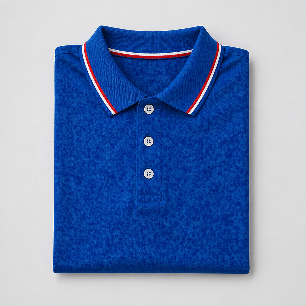 ValorCore™ – Wrinkle-Free Classic Polo Shirt Set with Signature Striped Collar