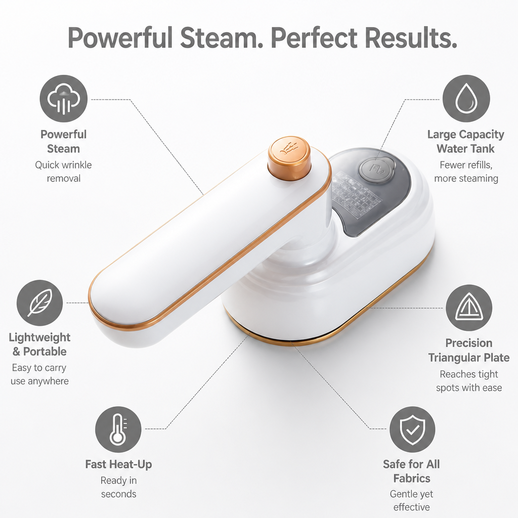VestaPress™ — Look Flawless Instantly with Precision Steam Power Anywhere