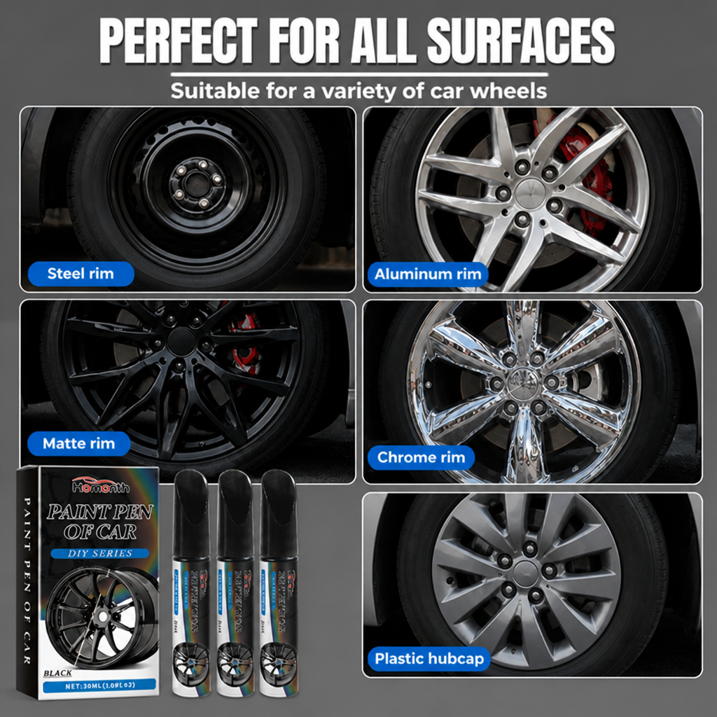 VeloMist™ Wheel Touch-Up Trio — Instantly Restore Your Ride’s Flawless, Showroom Shine