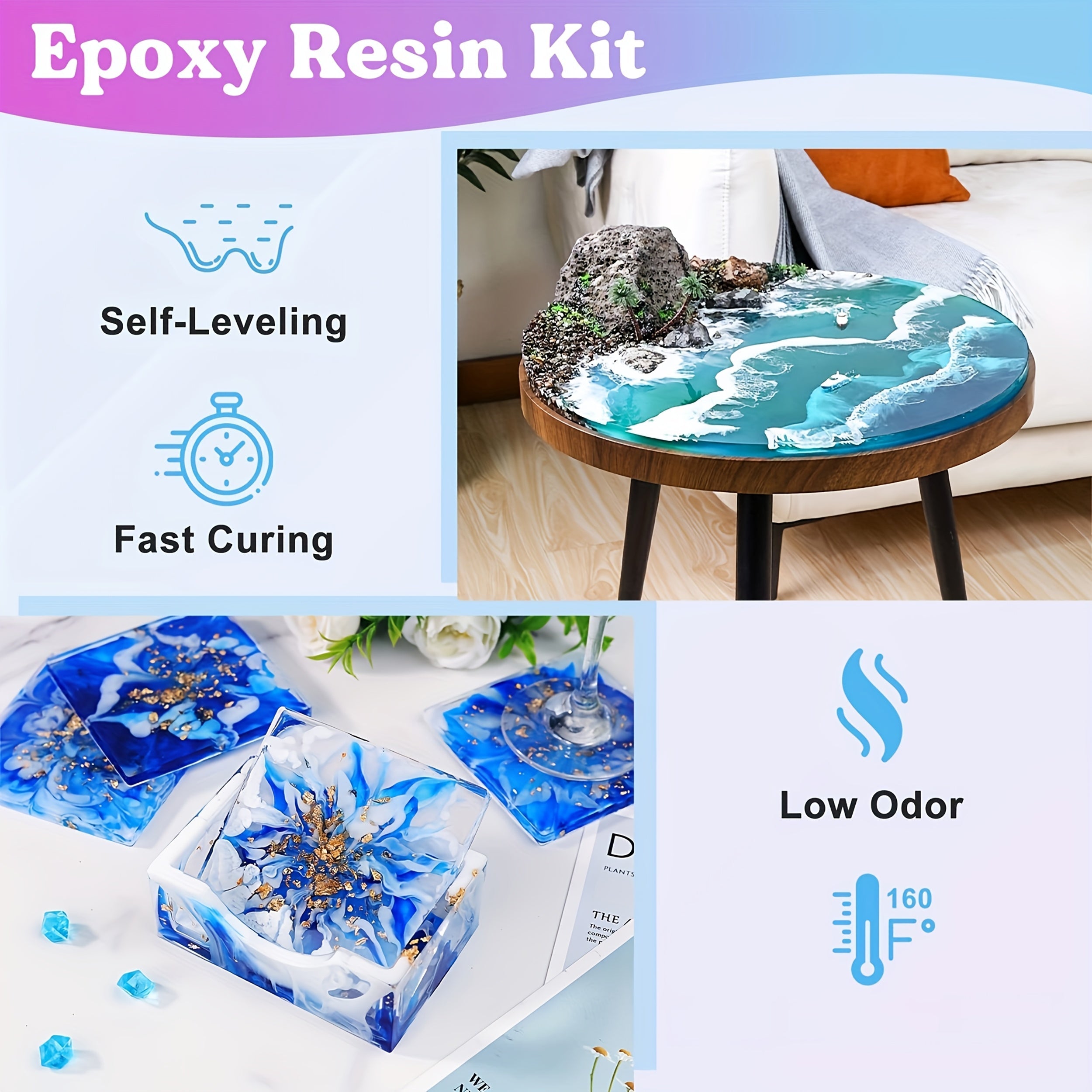 DIY Crystal Clear Epoxy Resin Kit 1:1
