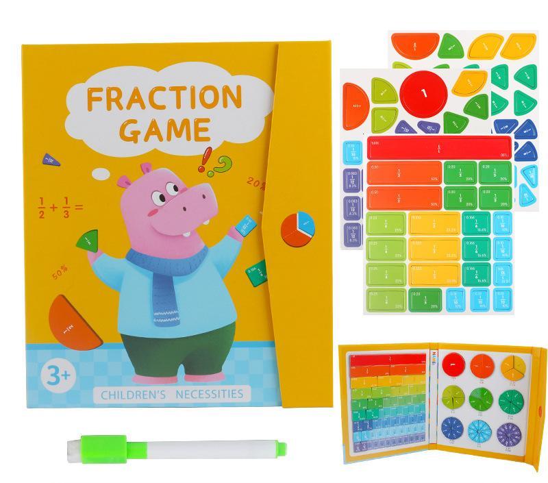 🔥 FLASH SALE 🏅 Montessori Magnetic Fraction Puzzle Book