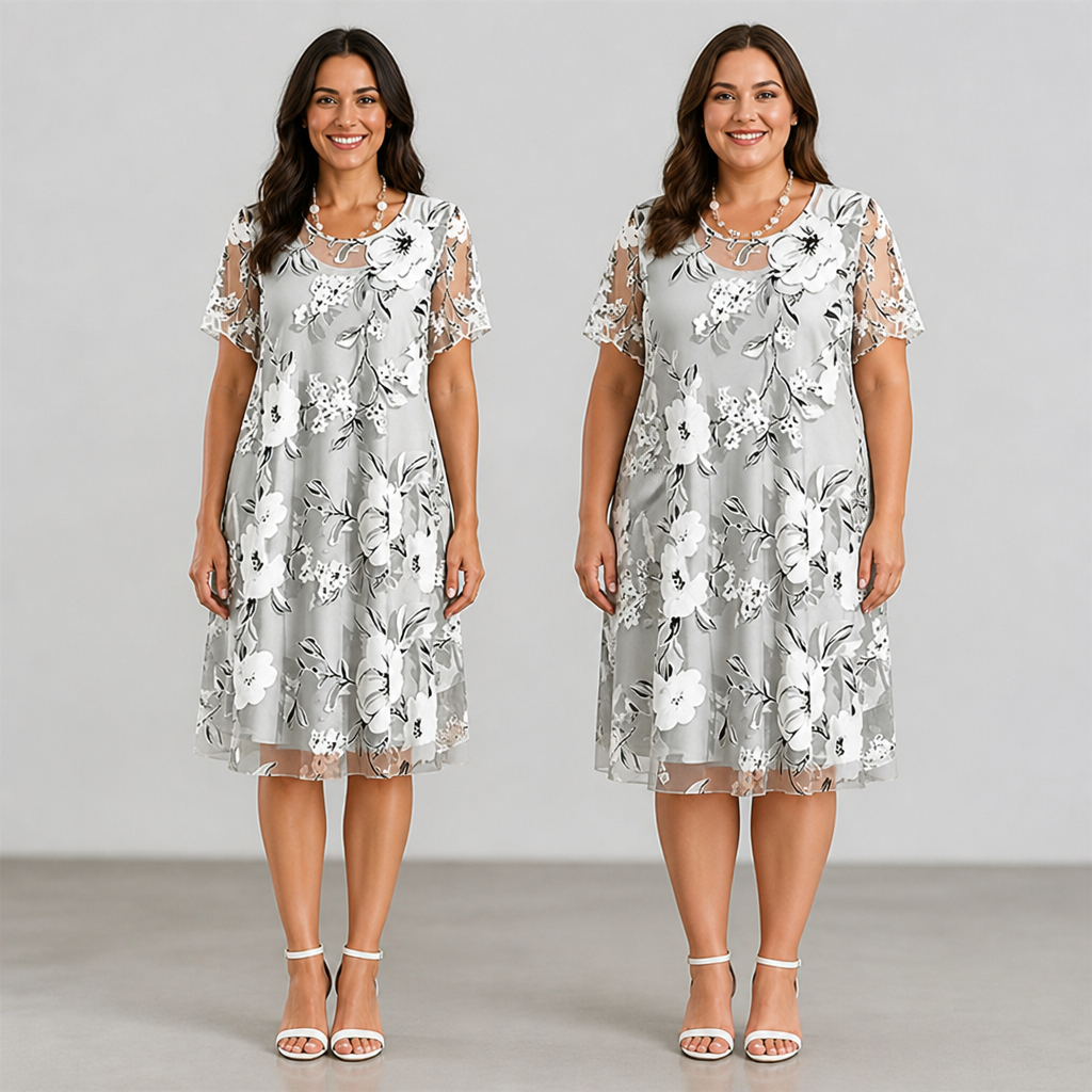 LumaLuxe™ Floral Chiffon Dress — Feel Cool, Confident, and Effortlessly Stunning All Day Long