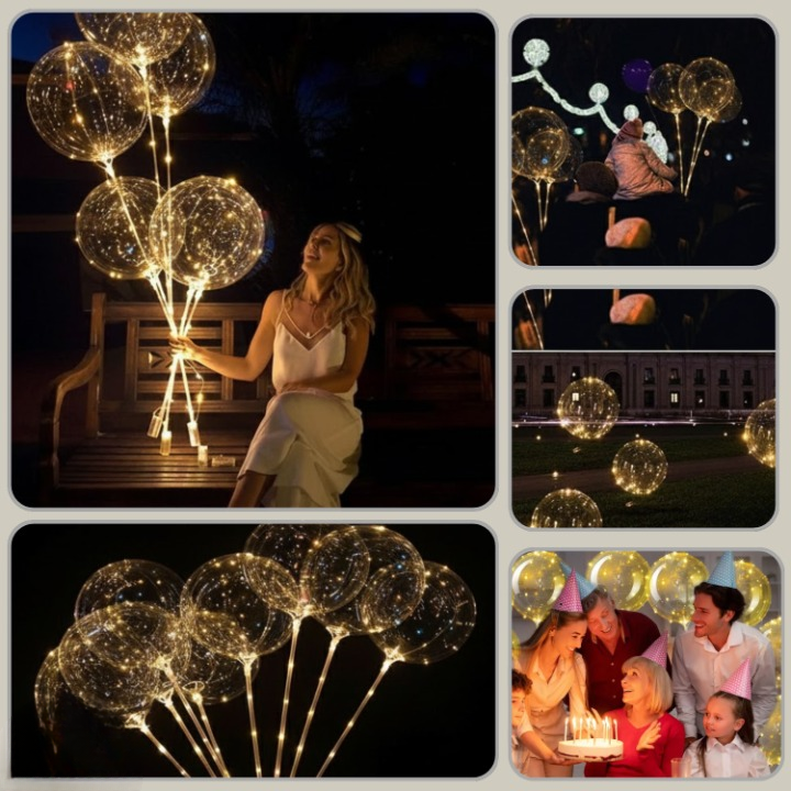 LED Illuminated Balloons - Set of 10 Pieces