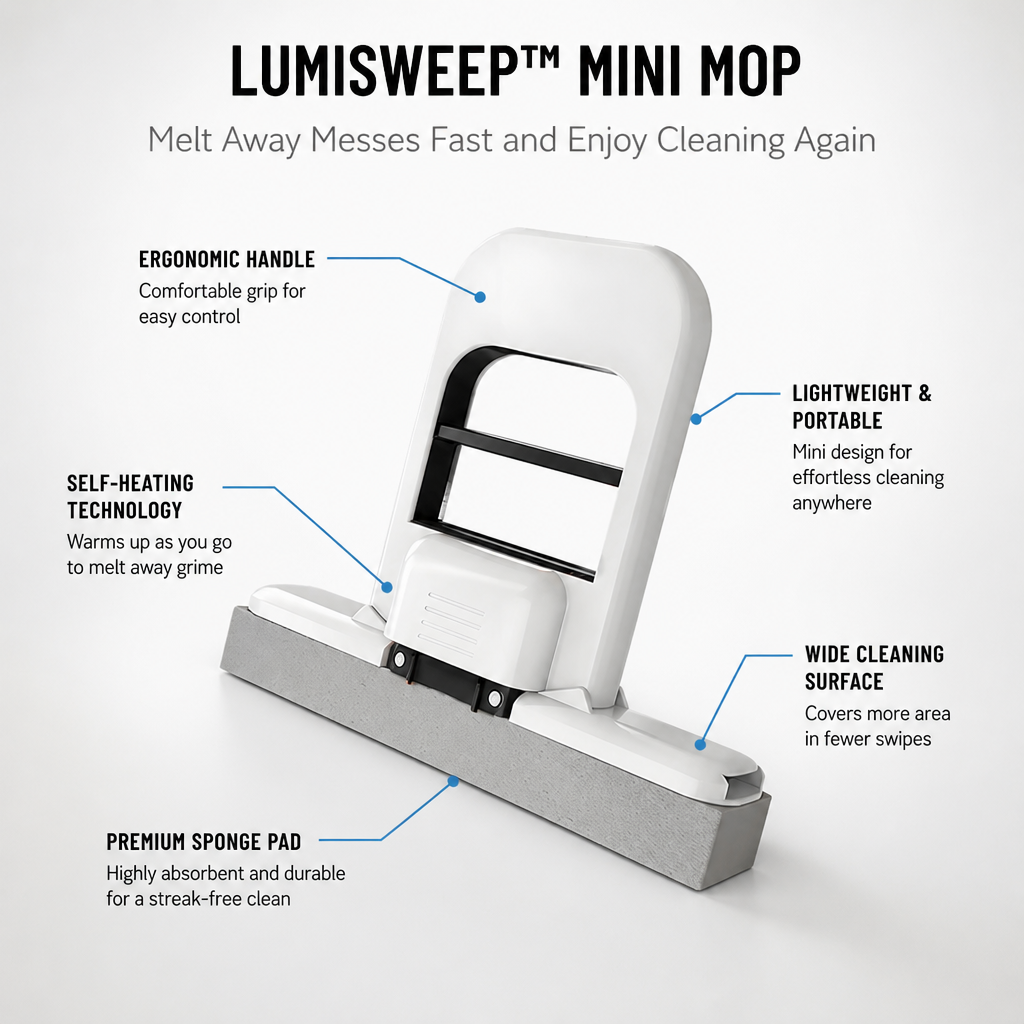 LumiSweep™ Mini Mop — Melt Away Messes Fast and Enjoy Cleaning Again