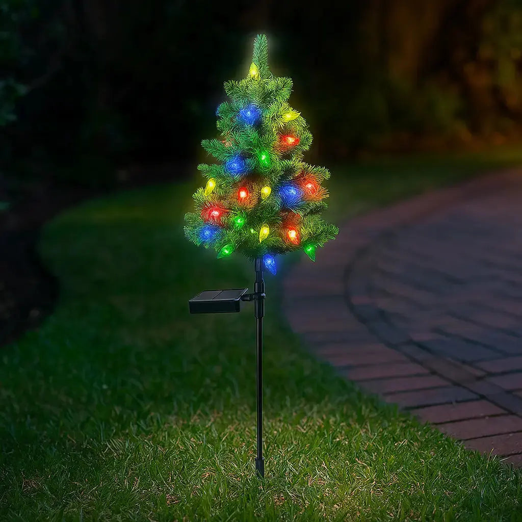 Weather-Resistant Solar Christmas Tree — Brilliantly Stunning for Snowy Winter Days
