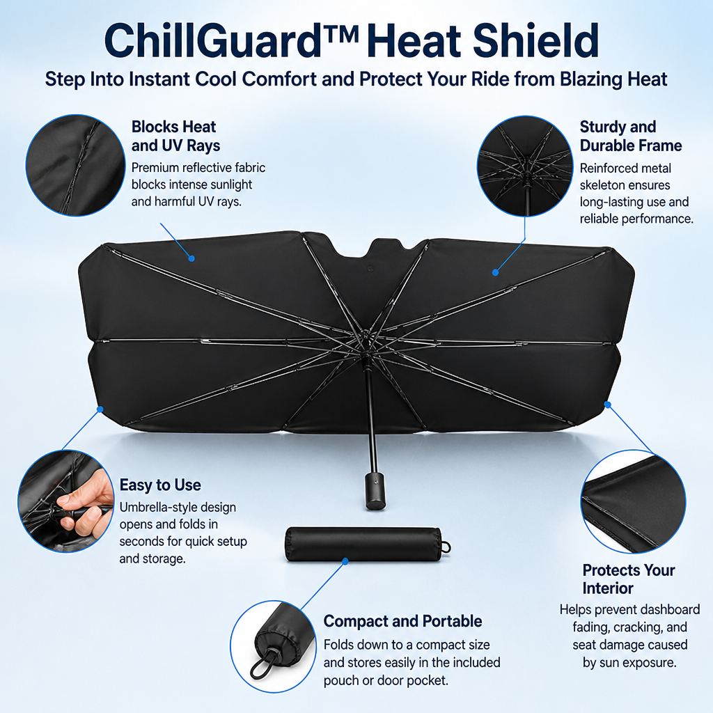 ChillGuard™ Heat Shield — Step Into Instant Cool Comfort and Protect Your Ride from Blazing Heat