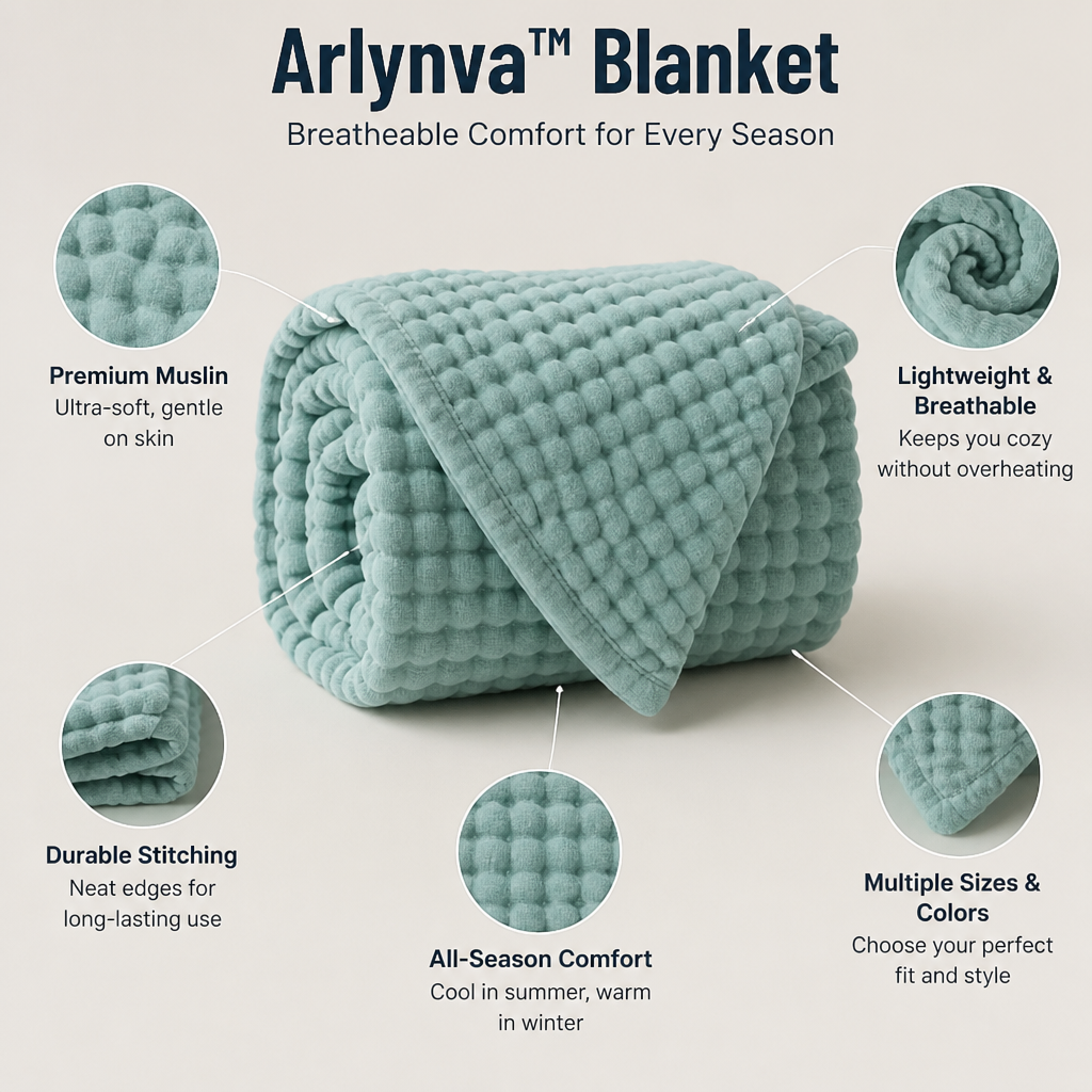 Arlynva™ Blanket — Feel Weightless Comfort That Keeps You Perfectly Cozy All Year