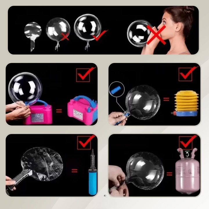 LED Illuminated Balloons - Set of 10 Pieces