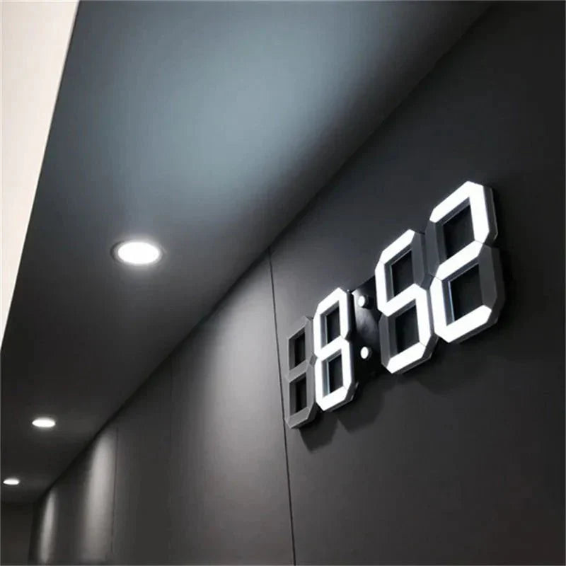 3D LED Wall Clock - Effortlessly Read Time in Bright Clarity Anytime