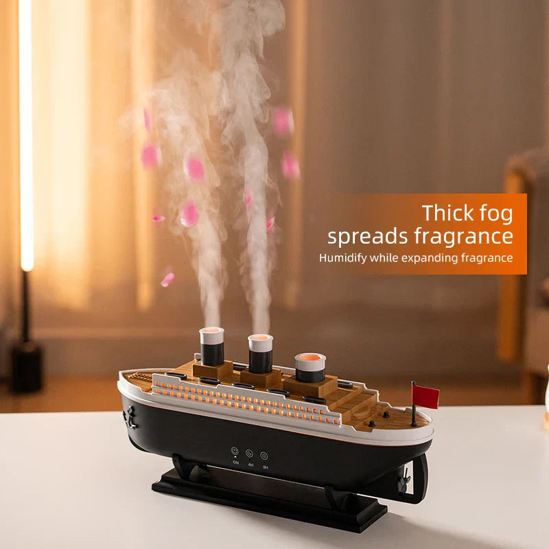 Luxury Ship Aromatherapy Humidifier - Infuse Your Space with Silky Mist