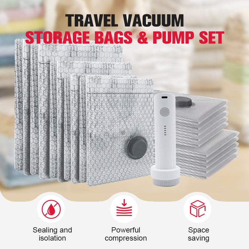 Vacuum Storage Bags with Pump – Save 80% More Space