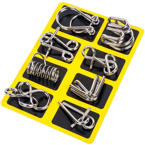 Metal Puzzle Set with 8 Pieces for Puzzle Enthusiasts