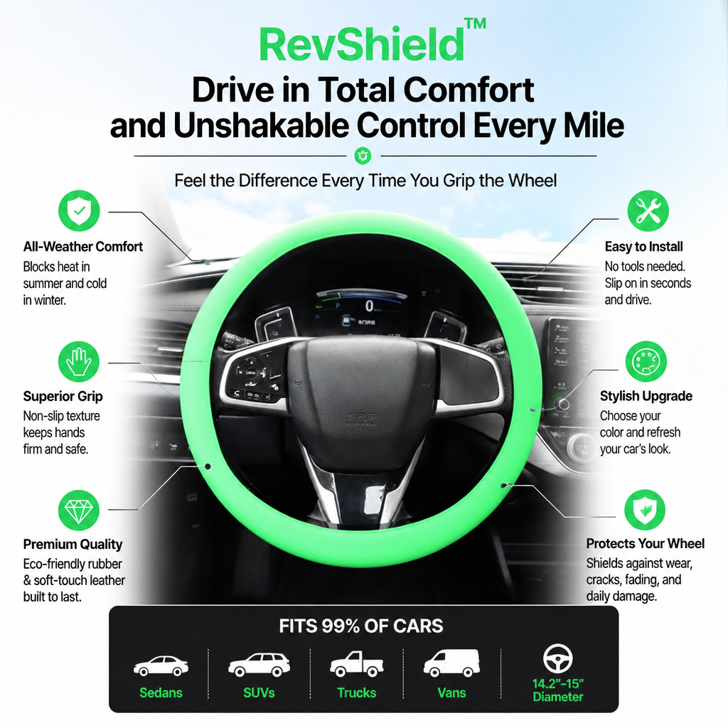 RevShield™ — Drive in Total Comfort and Unshakable Control Every Mile