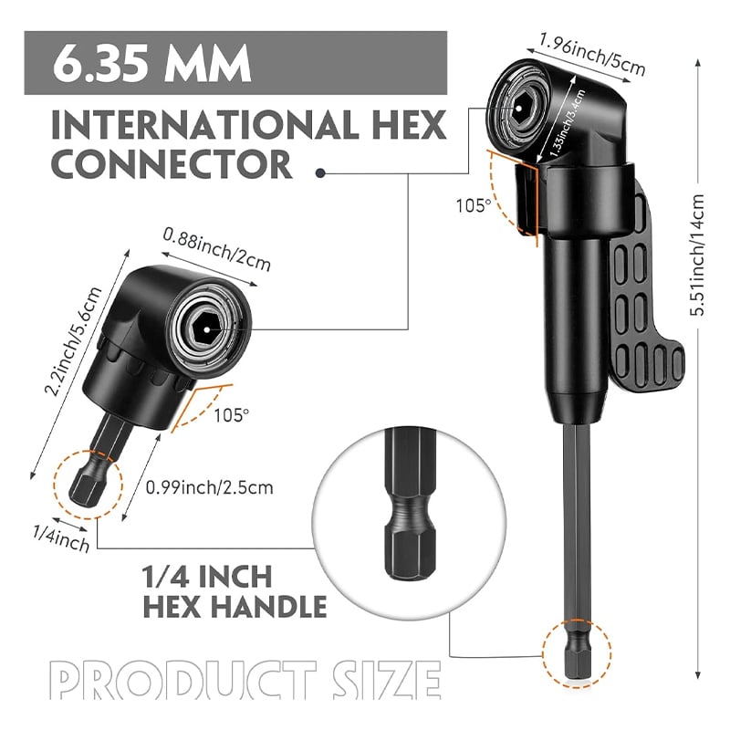 Drill Angle Attachment with Accessory Kit