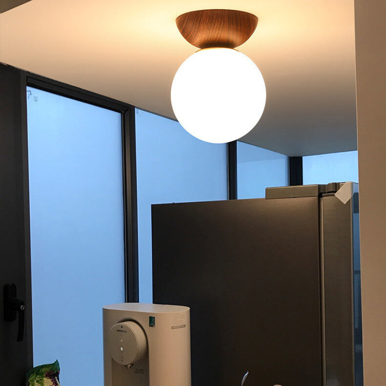 Glass Sphere Ceiling Lamp
