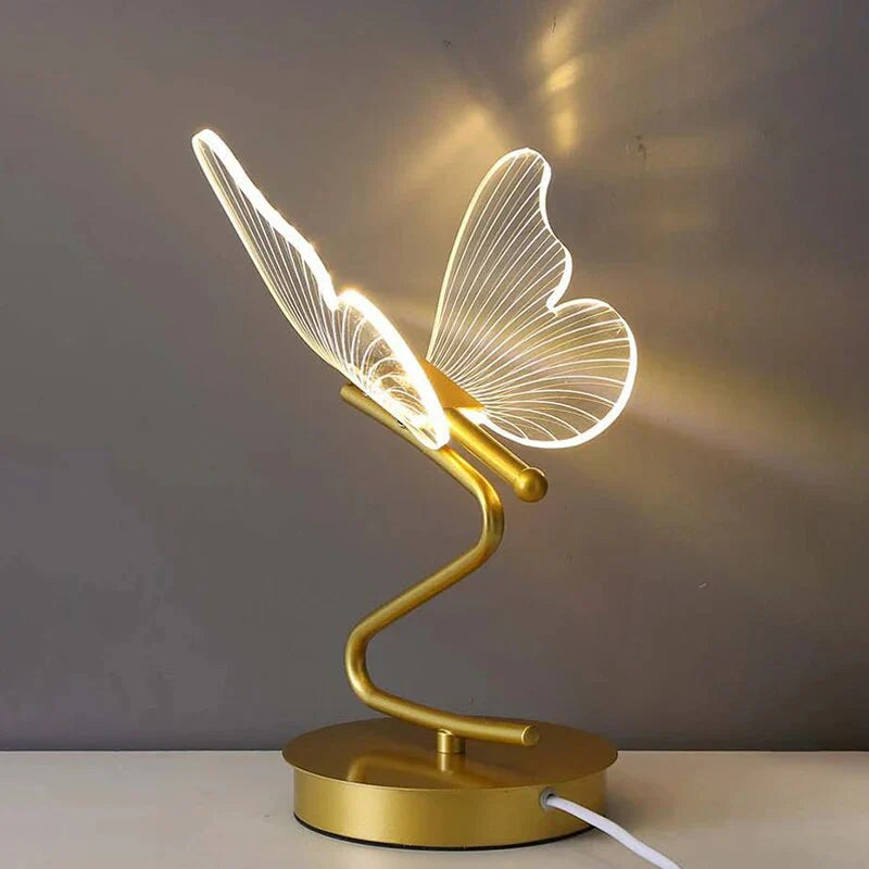 Butterfly LED Desk Lamp with Acrylic Wings – Warm Ambient Light