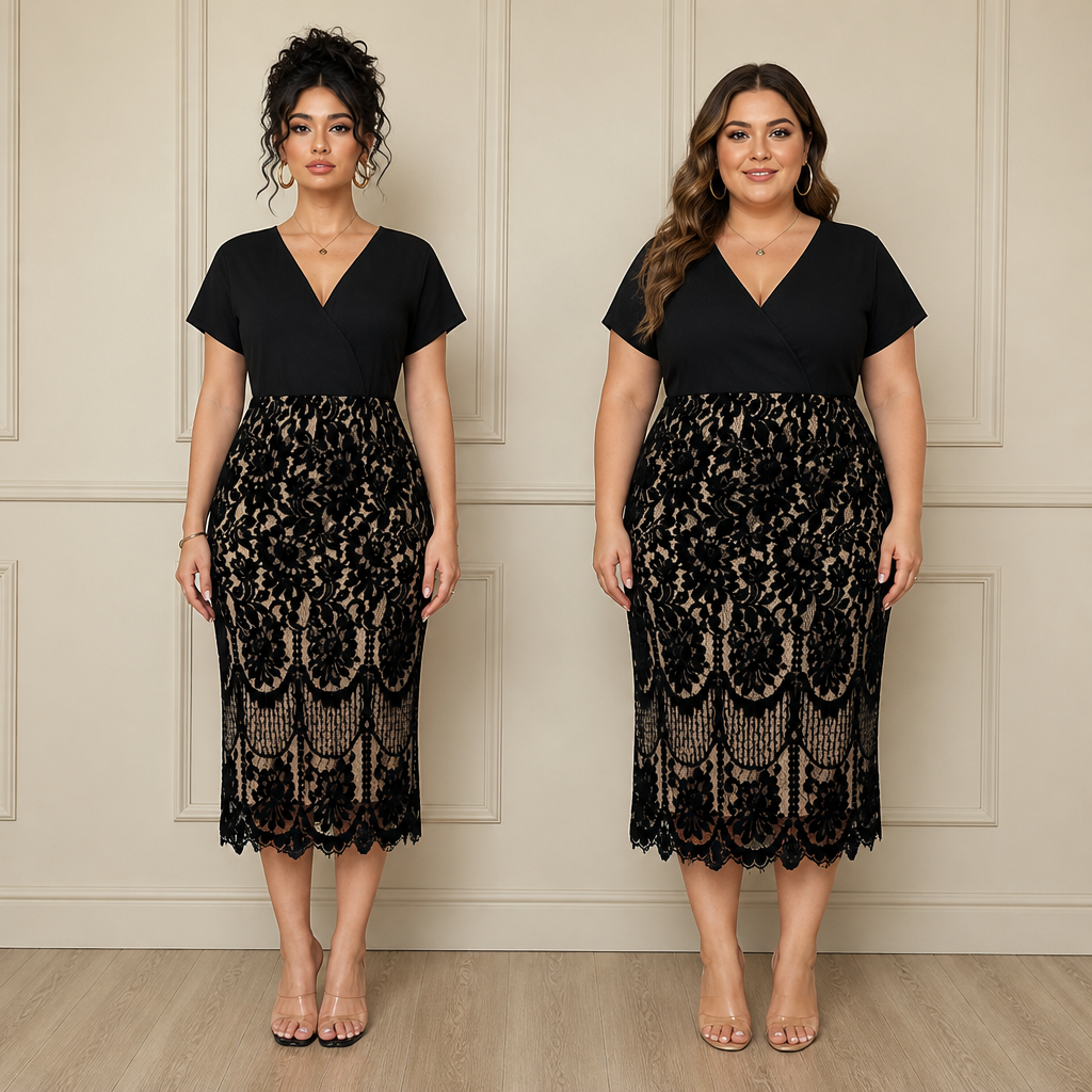 LuminaFleur™ Lace Evening Dress — Unleash Stunning Confidence with Every Curve You Own