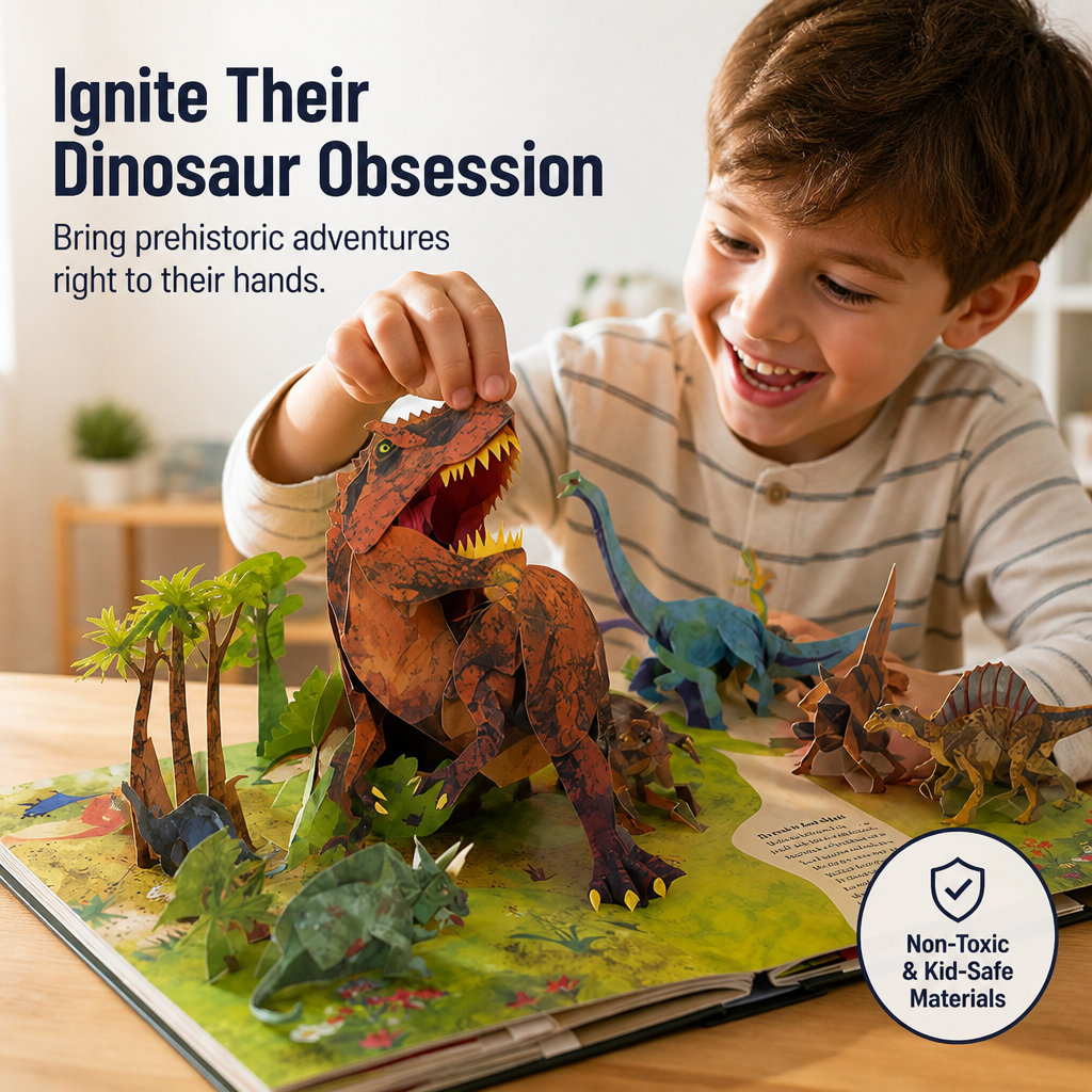 PrehistoRise™ — Watch Dinosaurs Leap Off the Page & Hold Their Attention for Real