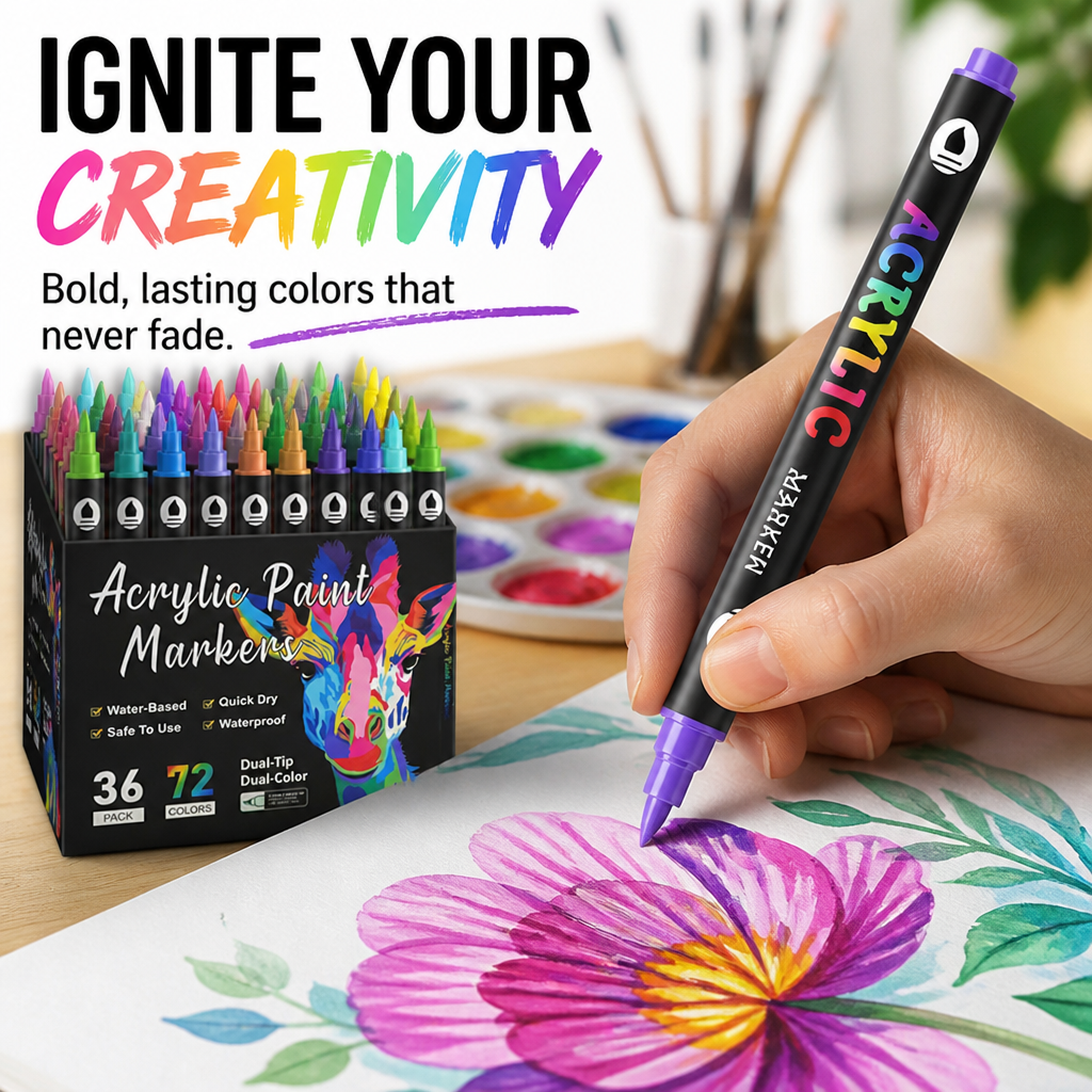 HyperLuxe™ Acrylic Paint Pens — Ignite Your Creativity with Bold, Lasting Colors That Never Fade