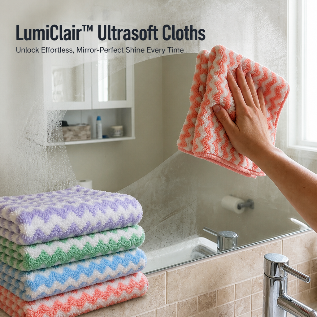 LumiClair™ Ultrasoft Cloths — Unlock Effortless, Mirror-Perfect Shine Every Time