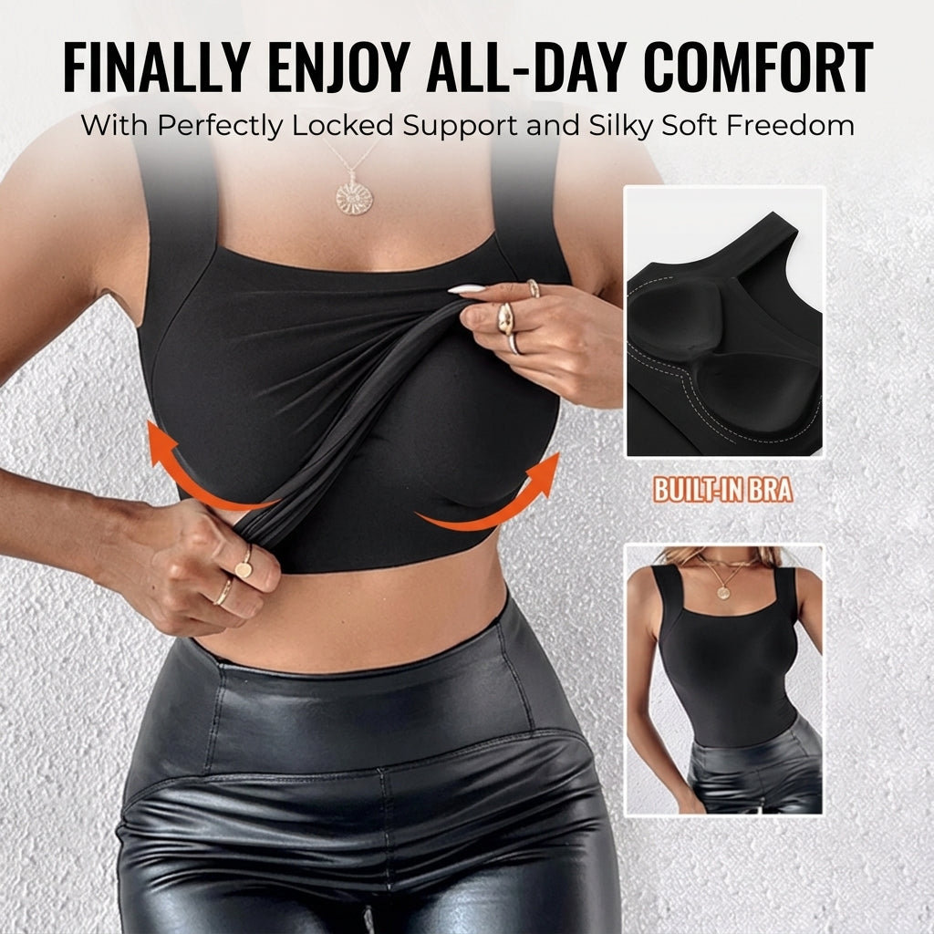 SensaCurve™ – Seamless Built-In Bra Tank with Stay-Put Padding