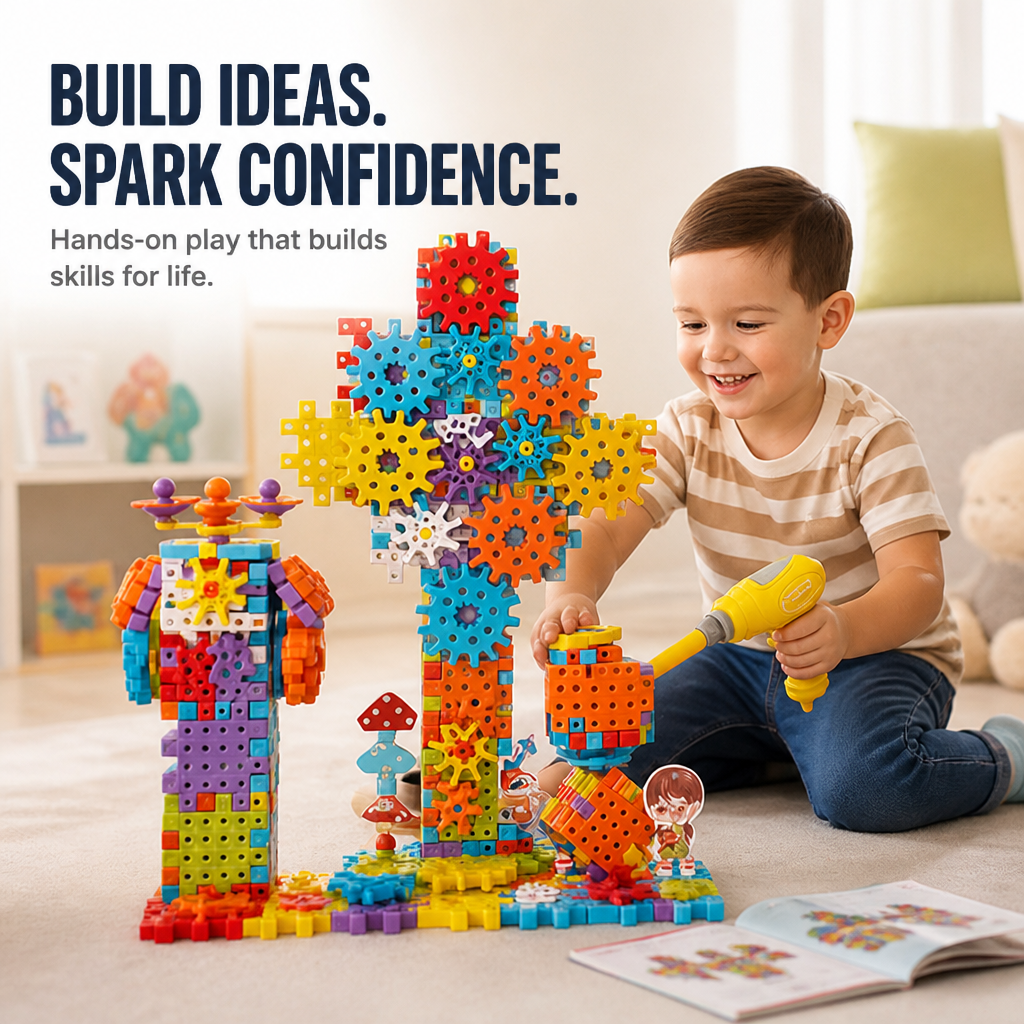 NovaCogs™ 3D Building Set — Ignite Creativity and Build Confidence with Every Click