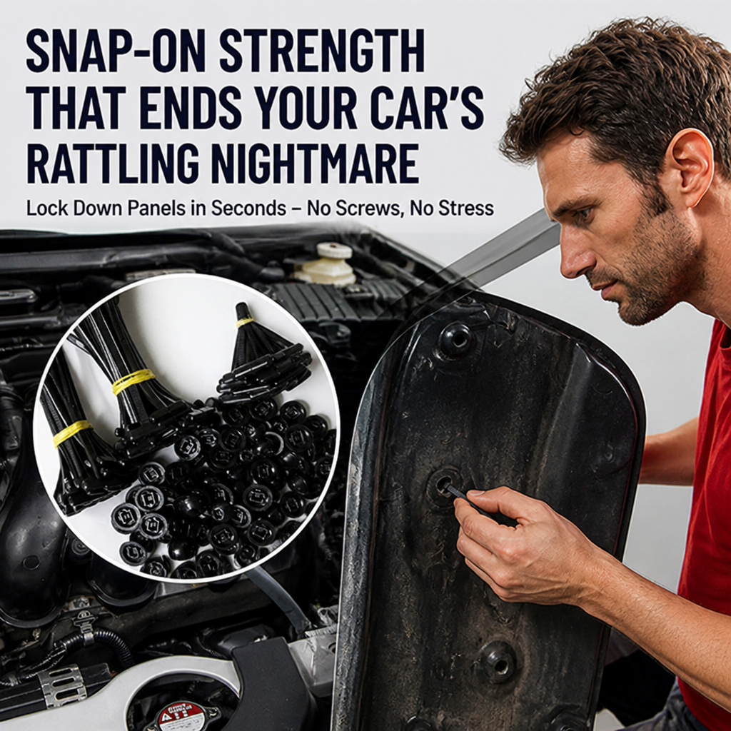 GripTightPro™ Nylon Lock Clips — Snap-On Strength That Ends Your Car’s Rattling Nightmare
