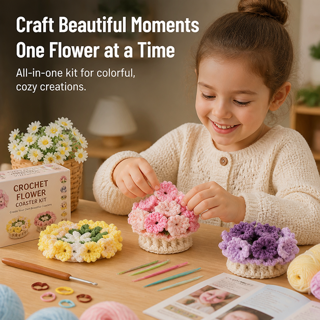 LumaPetal™ — Crochet Cozy Flower Coasters Even If You've Never Held a Hook
