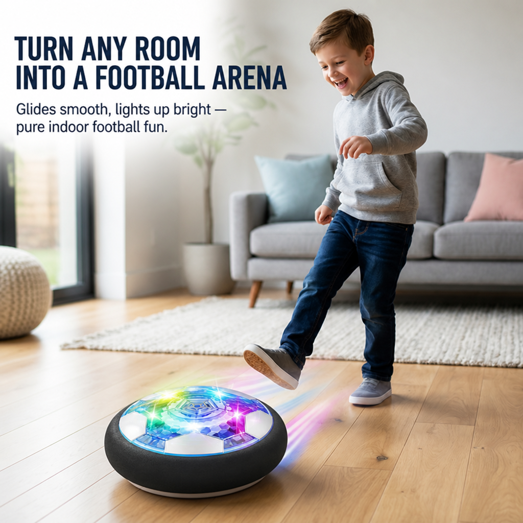 AirGlide Sphere™ — Ignite Lightning-Fast Indoor Football Fun Without the Fear of Damage