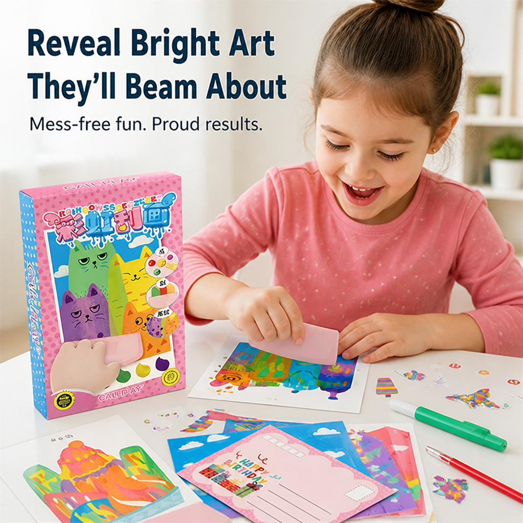 BrightBrite™ — Keep Little Hands Busy Revealing Rainbow Art, Zero Mess