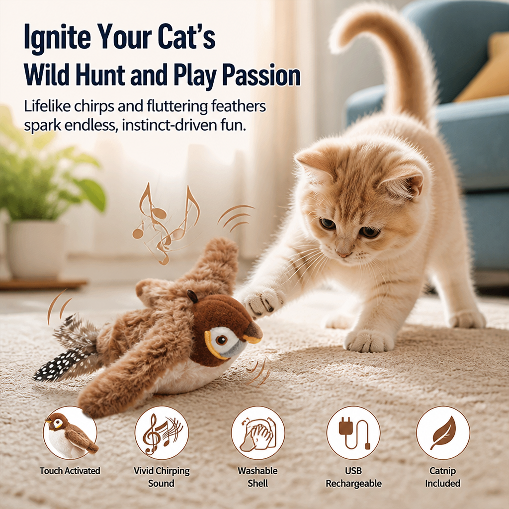 FeatherFrenzy™ — Ignite Your Cat’s Wild Hunt and Endless Play Passion