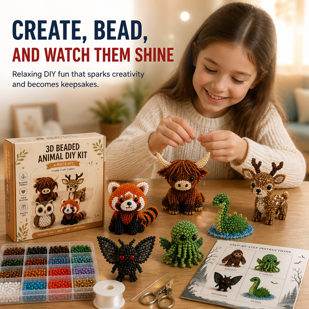 LumaBead™ — Unleash Calm Creativity and Craft Sparkling 3D Animal Wonders
