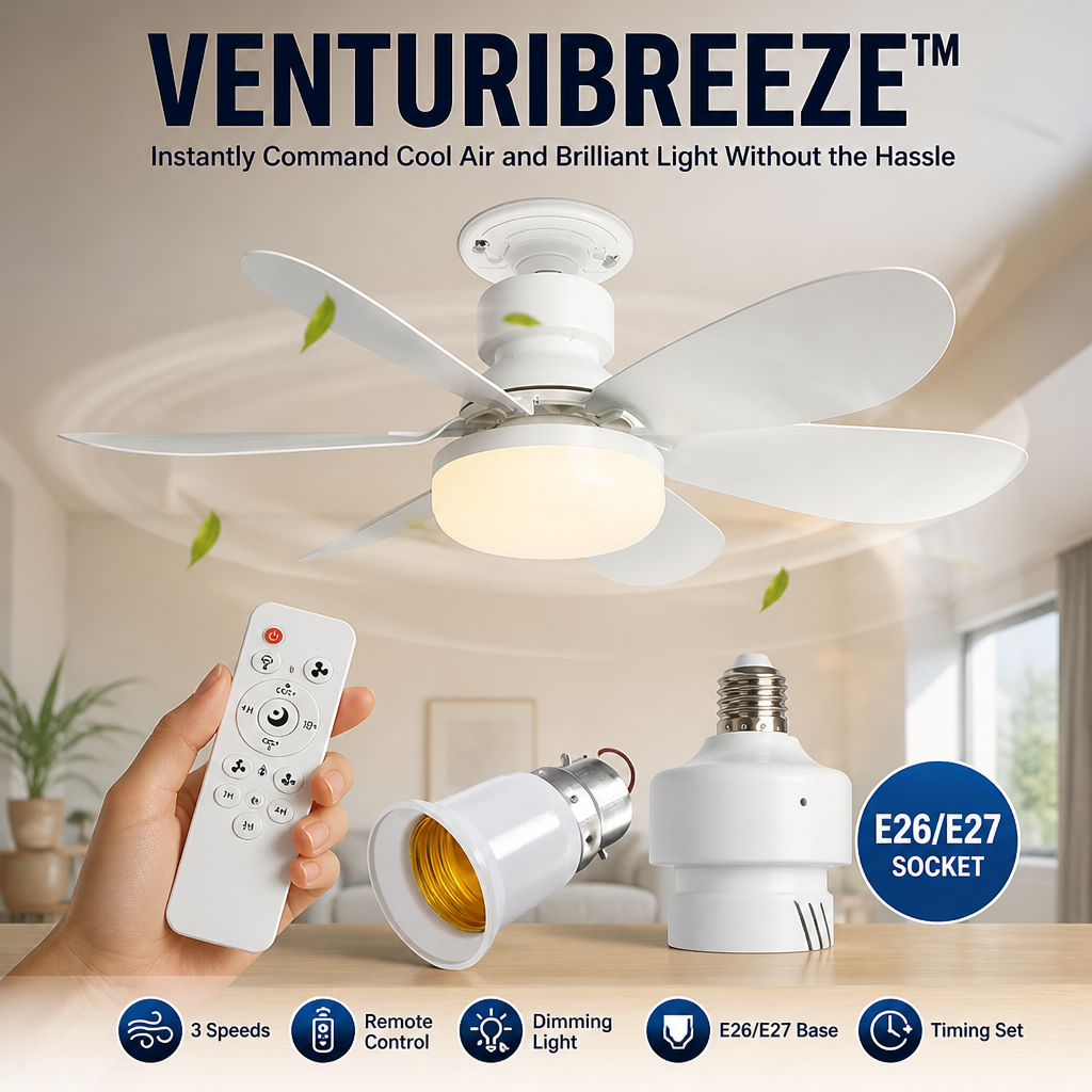 VenturiBreeze™ — Instantly Command Cool Air and Brilliant Light Without the Hassle