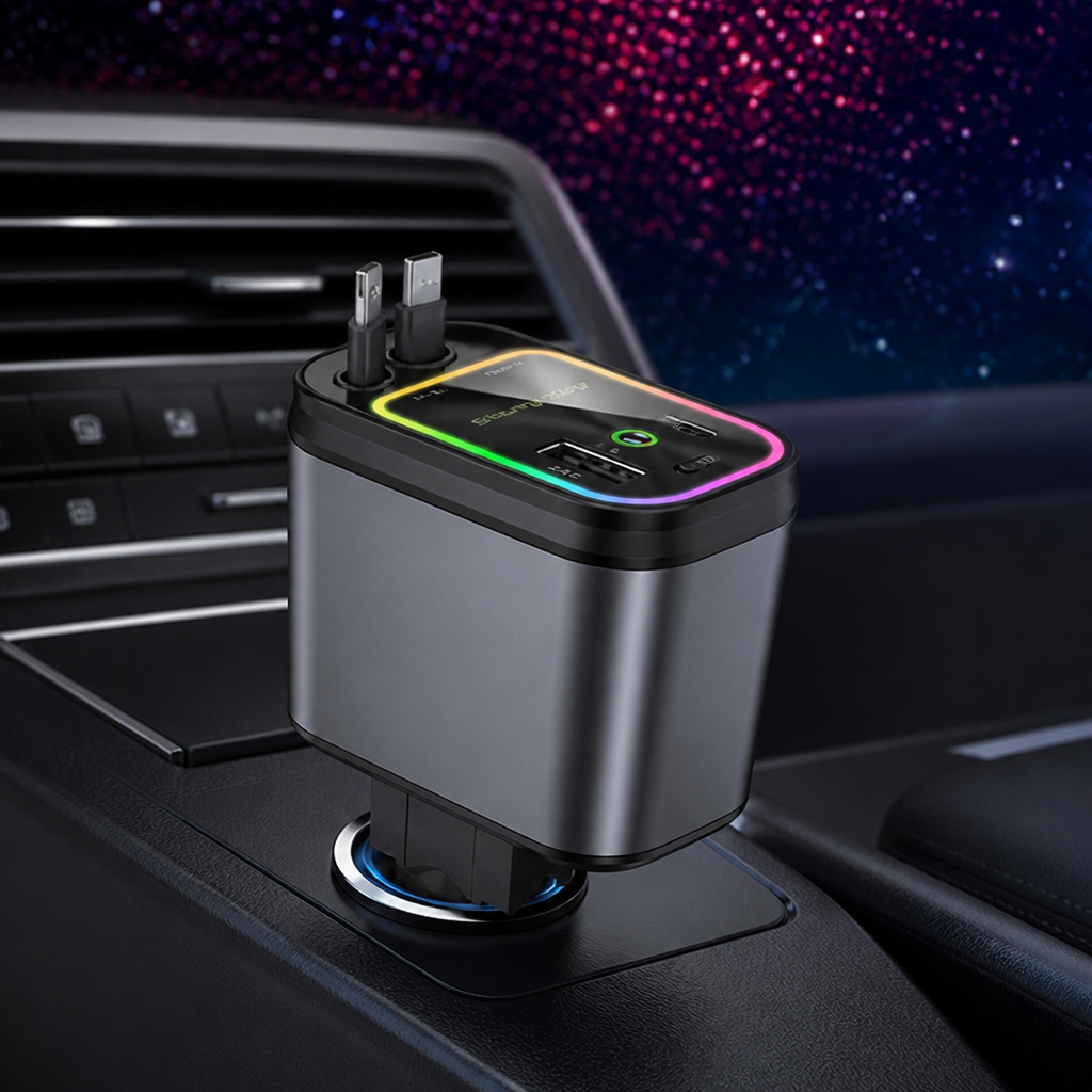 VoltAura™ 120W — Charge at Lightning Speed While Transforming Your Ride into a Stunning Starry Escape
