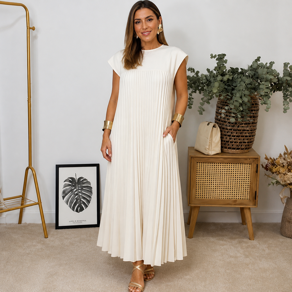 SeraphaBelle™ Pleated Maxi Dress — Embrace Confidence and Comfort That Moves With You All Day