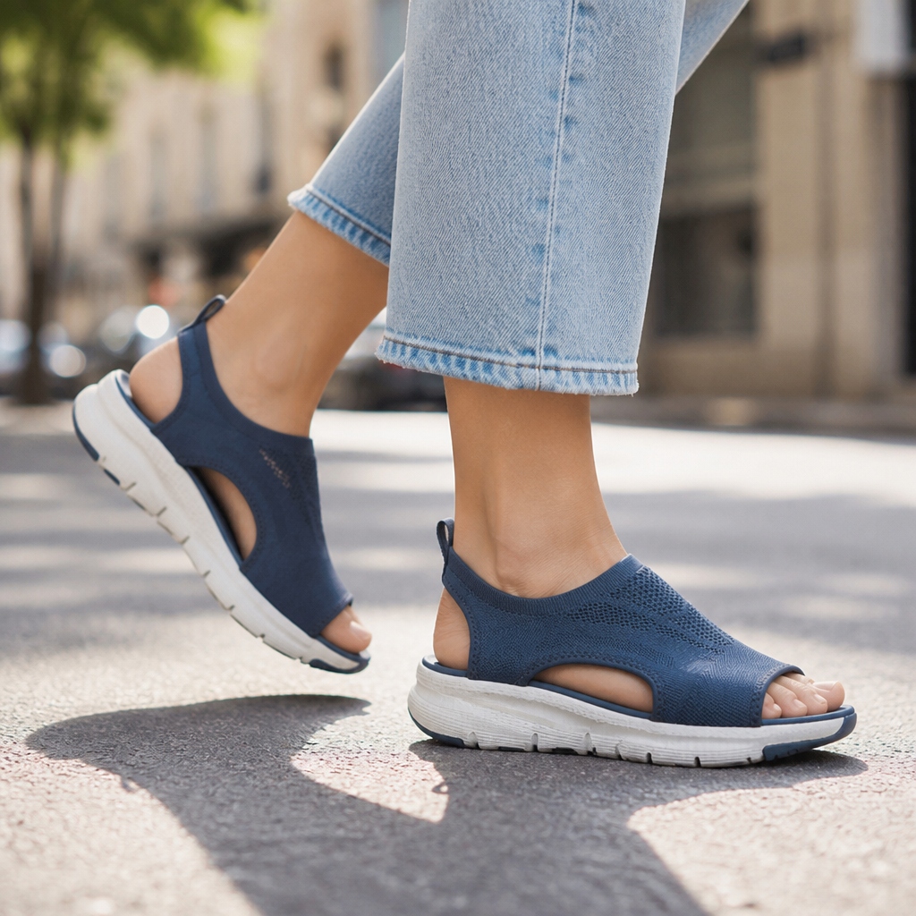 SlingFlexie™ – Breathable Knit Slingback Comfort Sandals with Arch Support