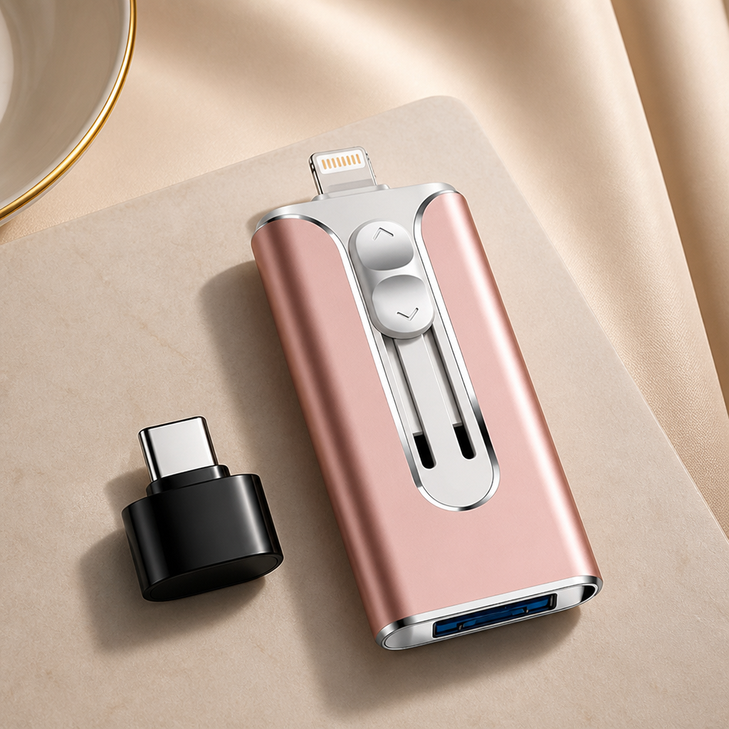 FlashNexa™ 4-in-1 Mobile U-Disk — Unlock Instant, Hassle-Free Storage Across All Your Devices