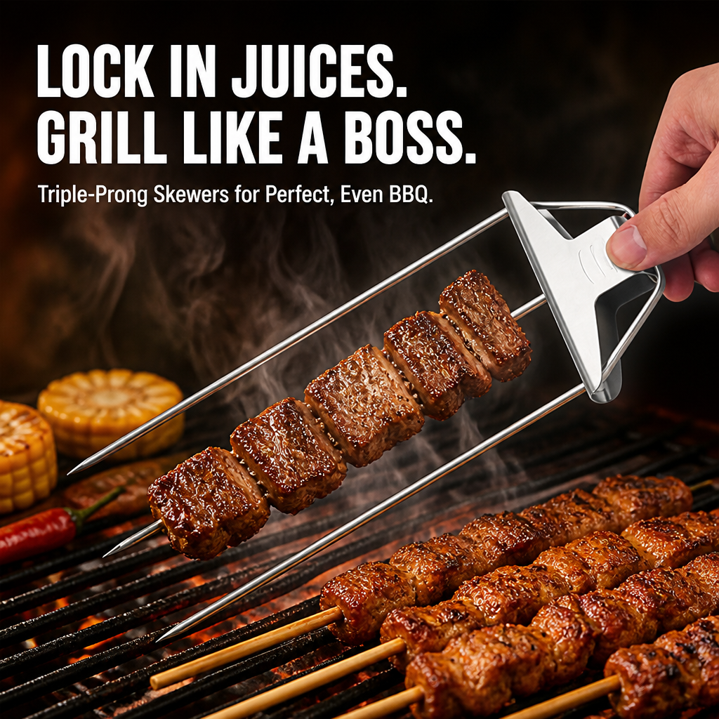 SearMight™ — Lock Food in Place, Slide It Off Clean, Grill Like a Pro