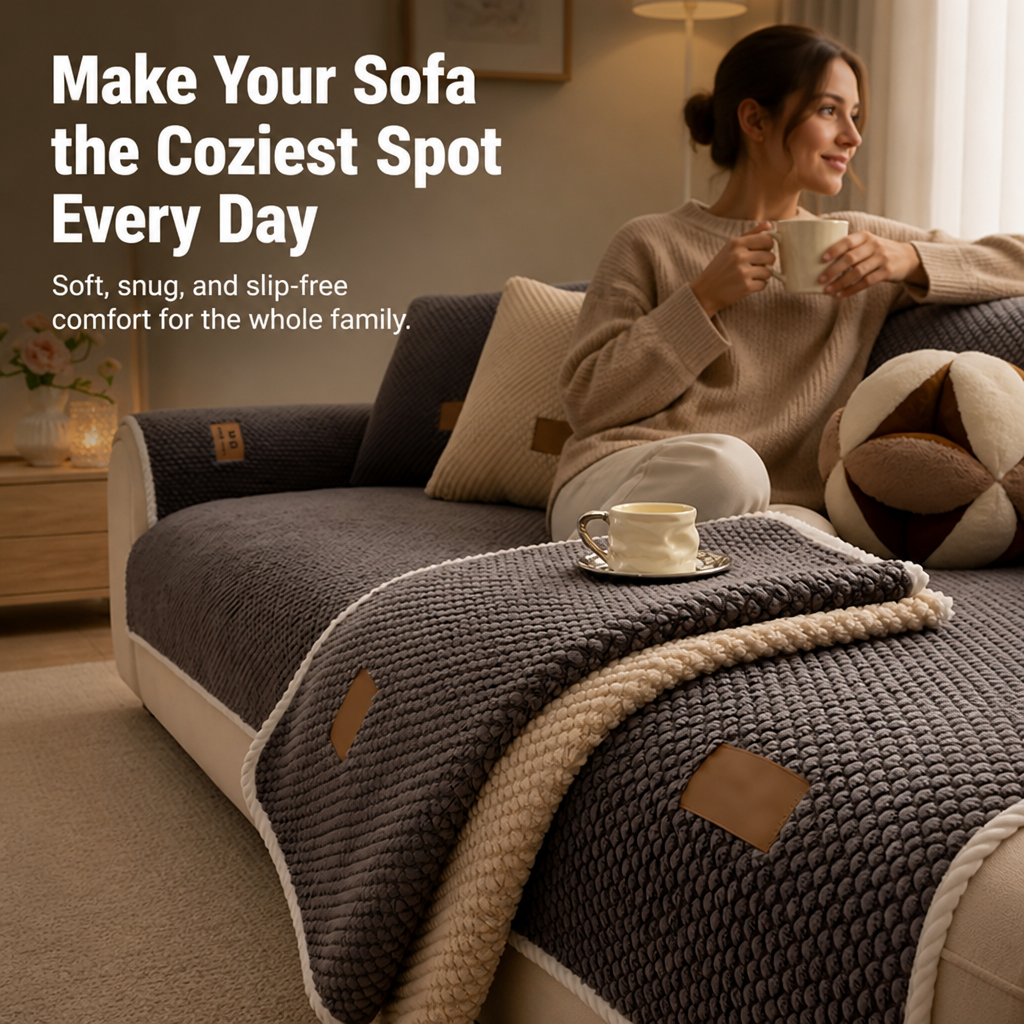 VeluraShield™ — Wrap Your Sofa in Plush Comfort That Never Slips or Fades