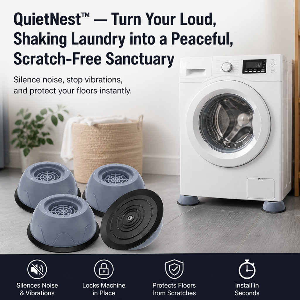 QuietNest™ — Turn Your Loud, Shaking Laundry into a Peaceful, Scratch-Free Sanctuary