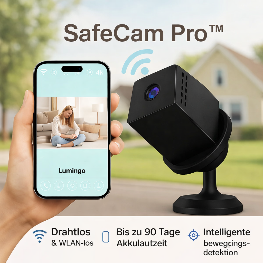 Security Camera | Ultra HD 4K Night Vision with Infrared | Battery Operated | SafeCam Pro