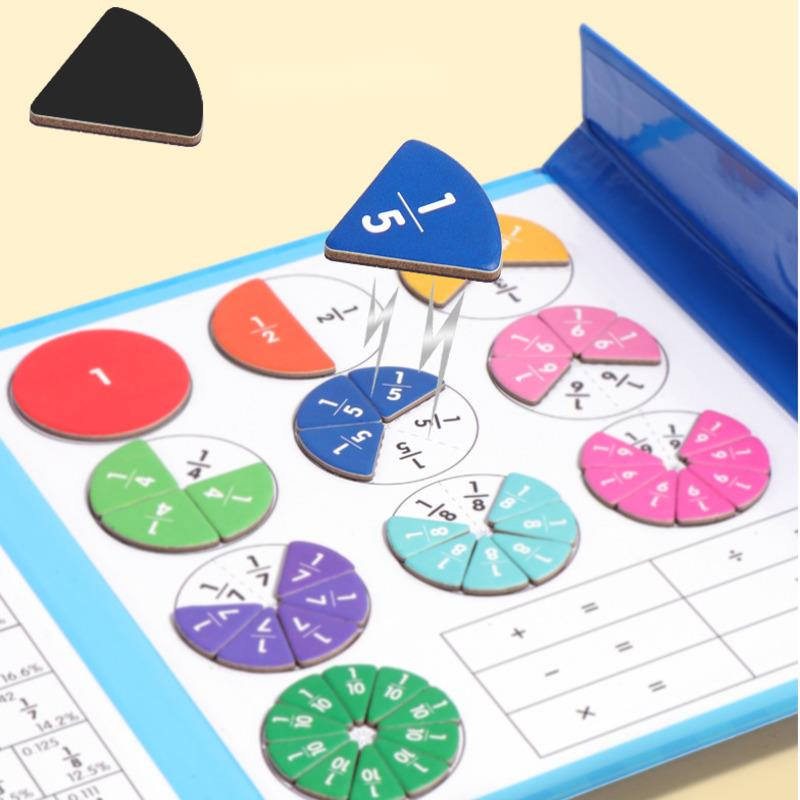 🔥 FLASH SALE 🏅 Montessori Magnetic Fraction Puzzle Book