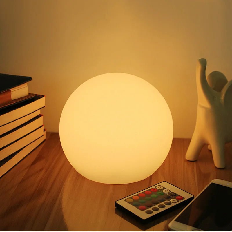 LED Sphere Lamp with 16 Color Options and Remote Control