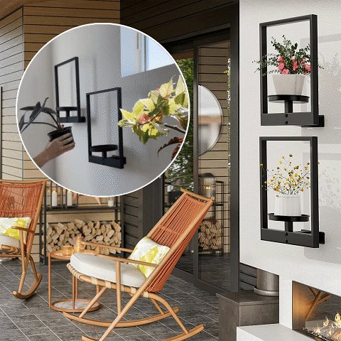 Wall Mounted Plant Holder | Metal Frame | Space-Efficient | Plantify