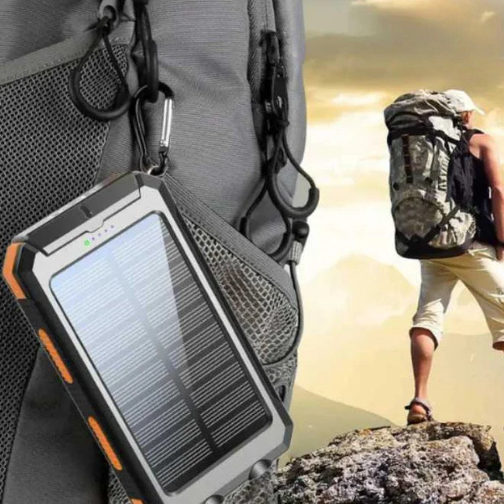 10000mAh Solar Charger for Outdoor Activities and Emergency Situations