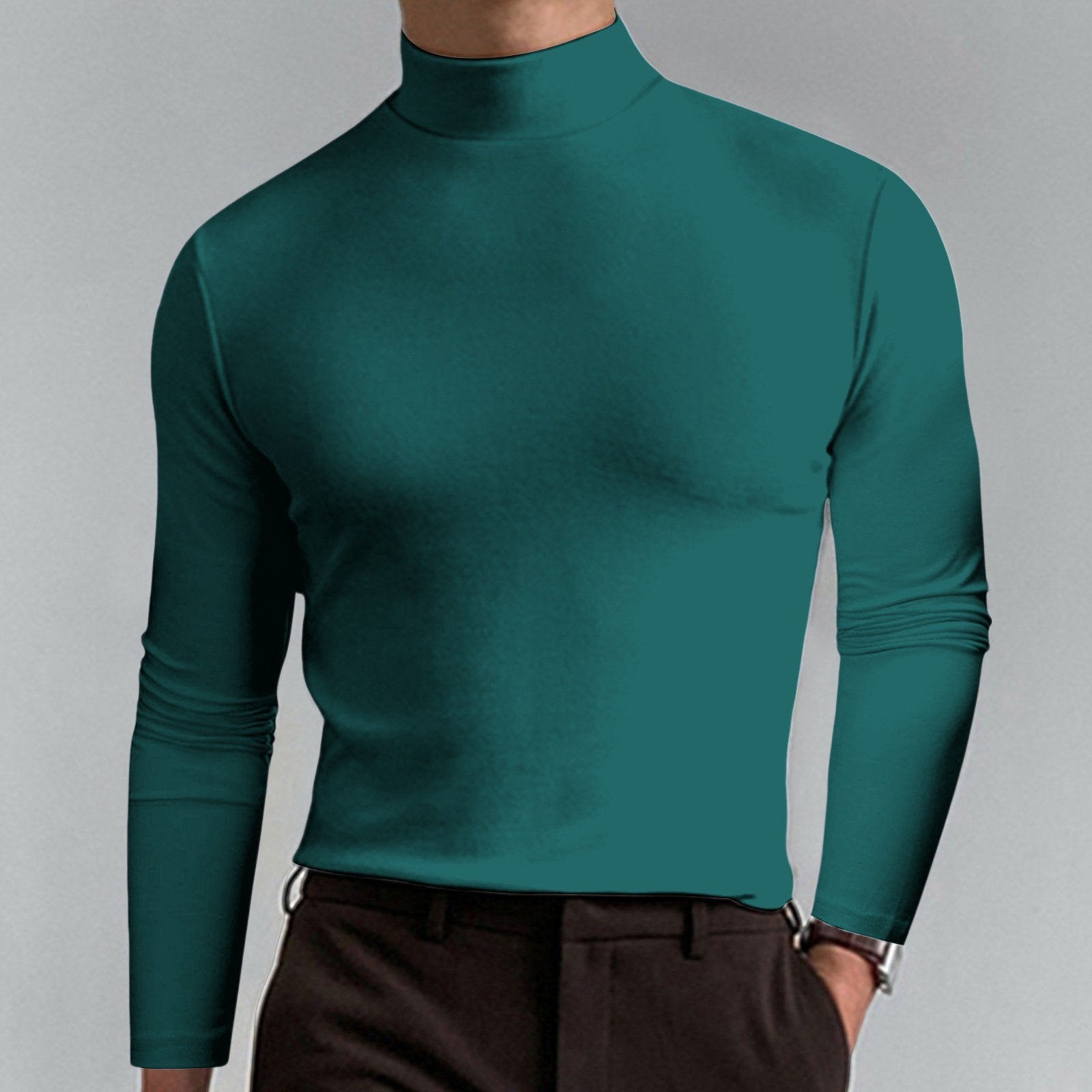 Marsilio™ – Slim-Fit Sculpting Mock Turtleneck for Men