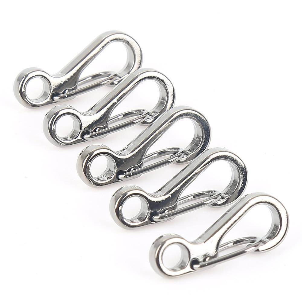 Set of 10 Mini Spring Clasps and Climbing Carabiners for Backpacks